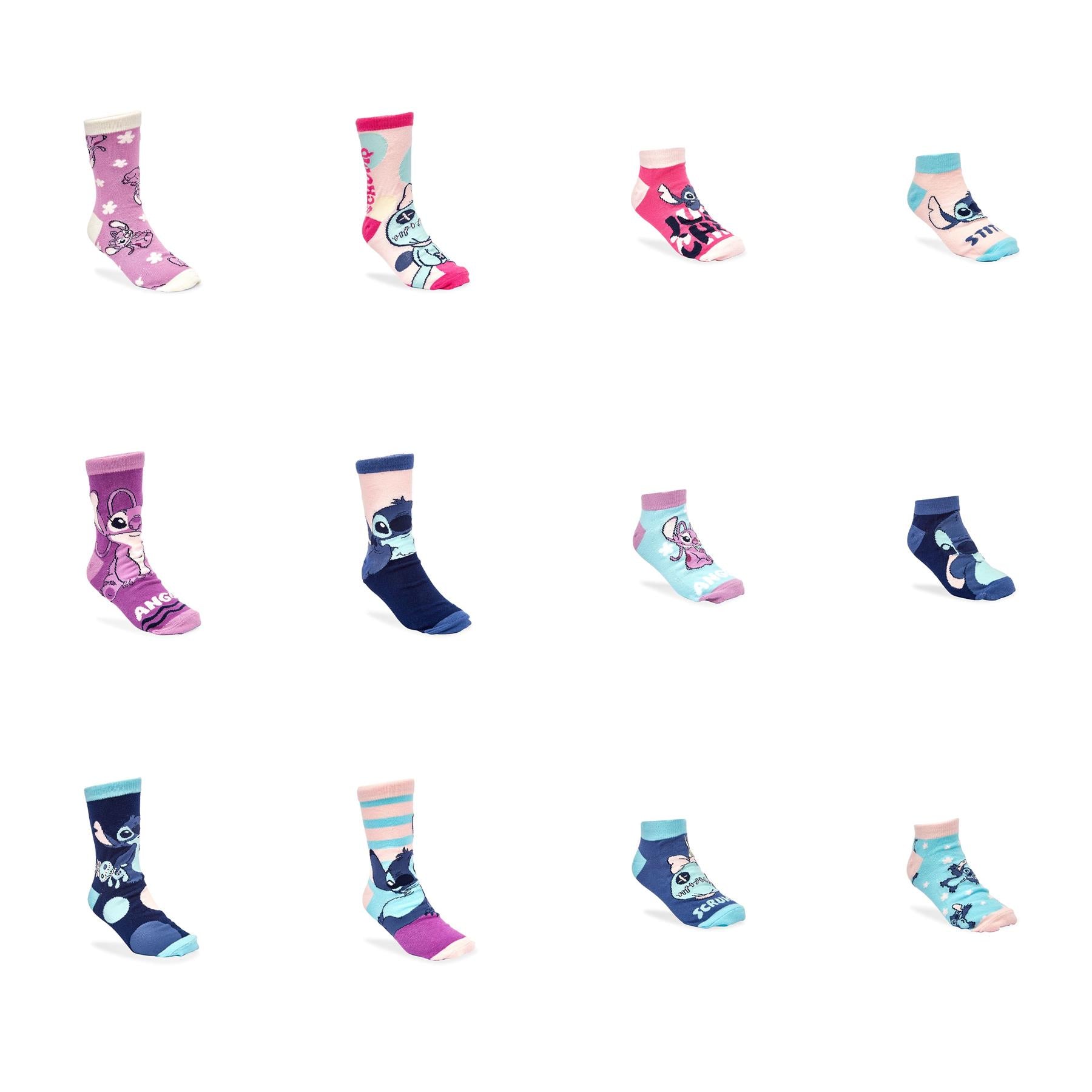 Disney Stich 24-Day Sock Advent Calendar - 12 pairs