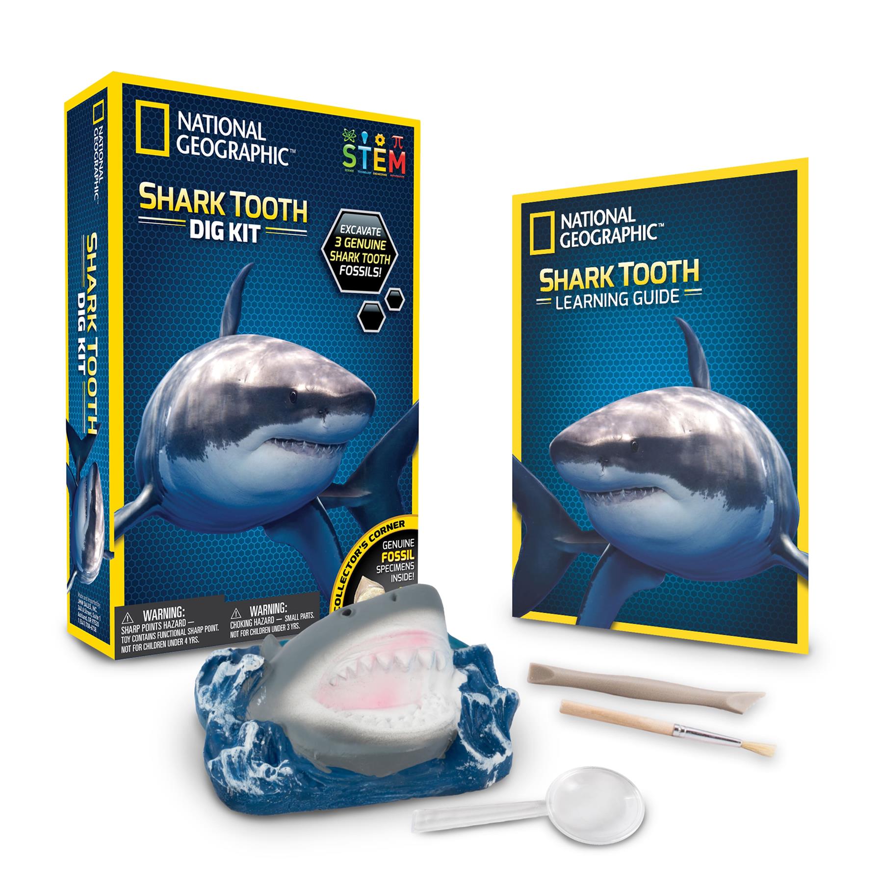 National Geographic Volcano & Shark Dig Kit Bundle