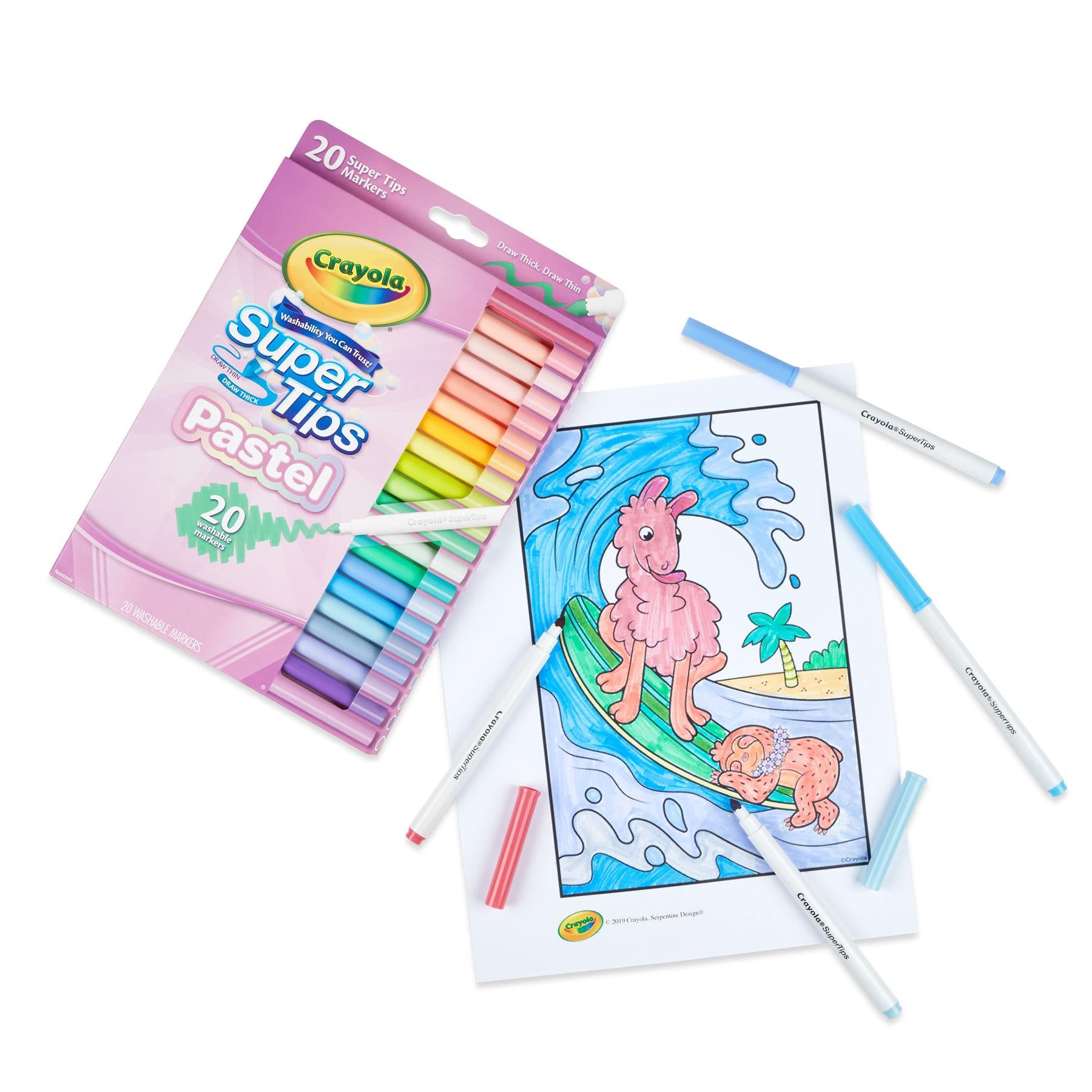 Crayola 20 Pastel SuperTips Washable Markers