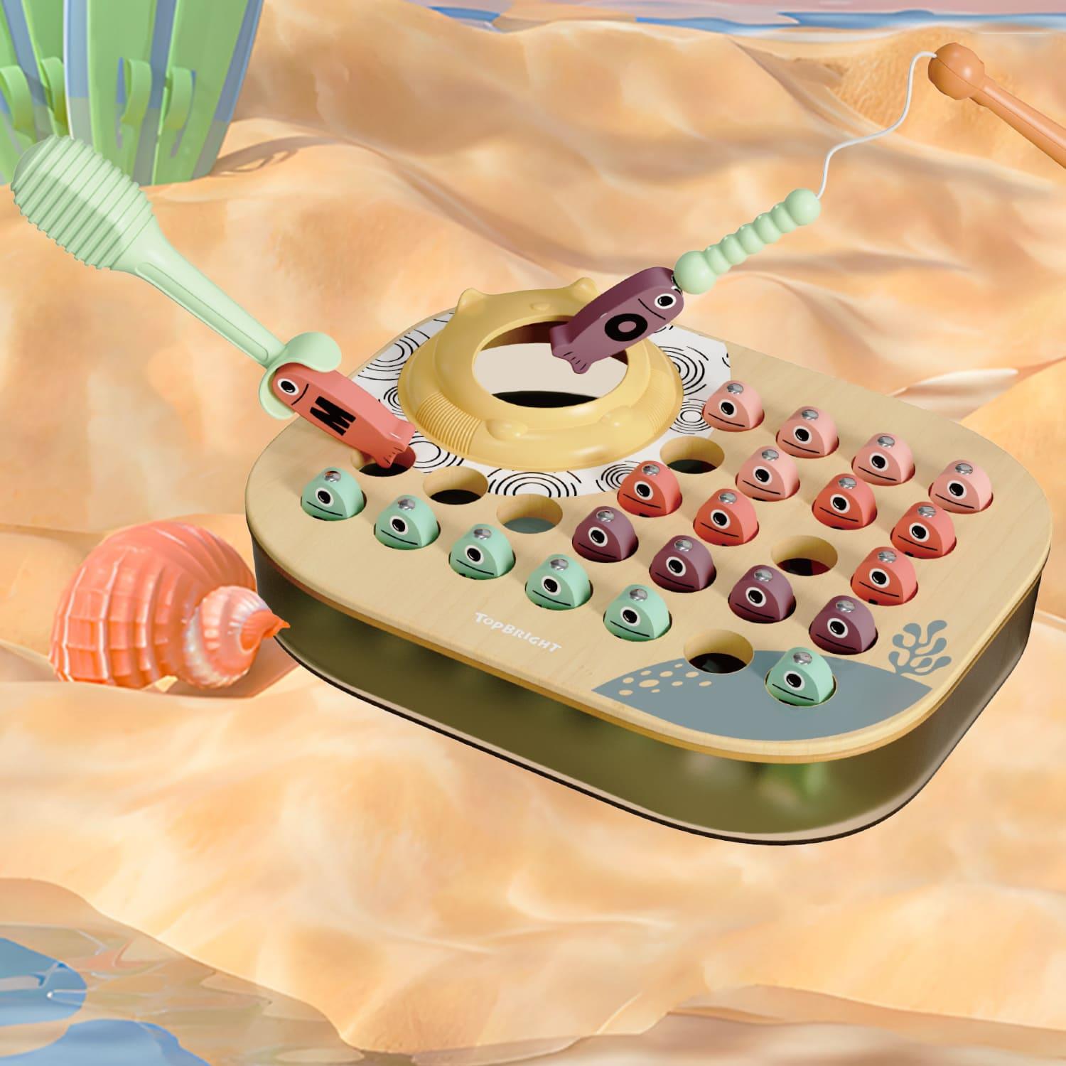 Topbright Wooden Fishing Game ABC