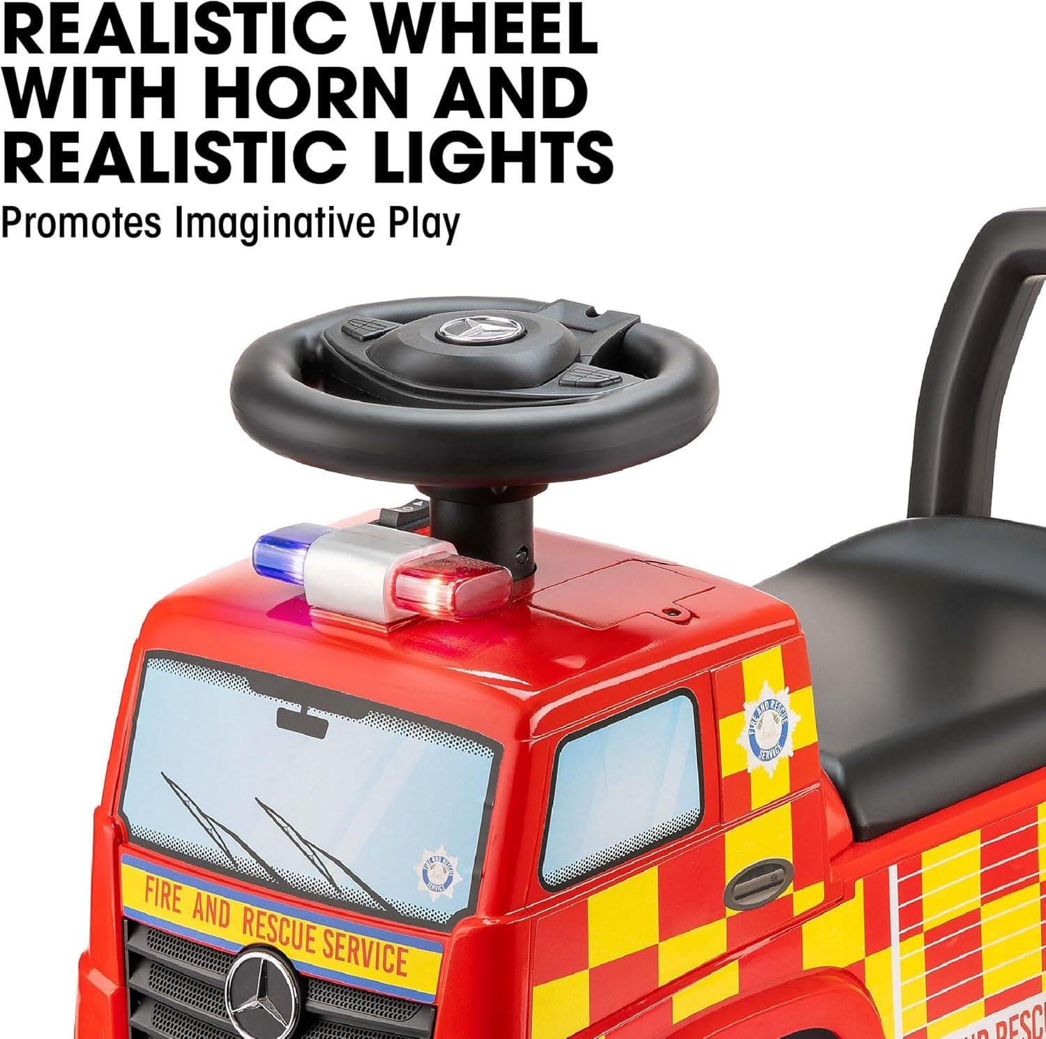 Xootz Mercedes-Benz Fire Engine Foot to Floor Ride On