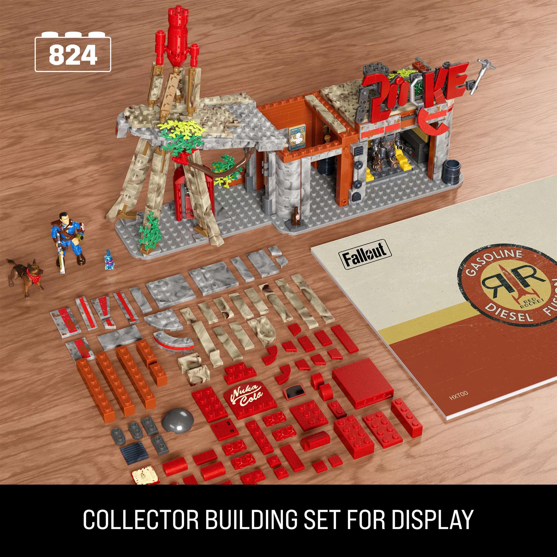 MEGA Fallout Red Rocket Building Toy Kit with 2 Action Figures
