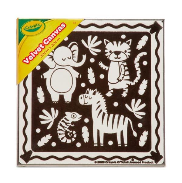 Crayola Velvet Colour Your Own Canvas 20x20cm - Jungle