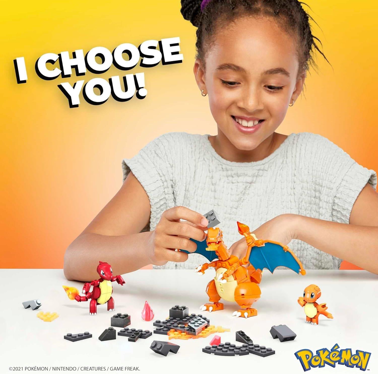 Mega Construx Pokémon Charmander Evolution Action Figure