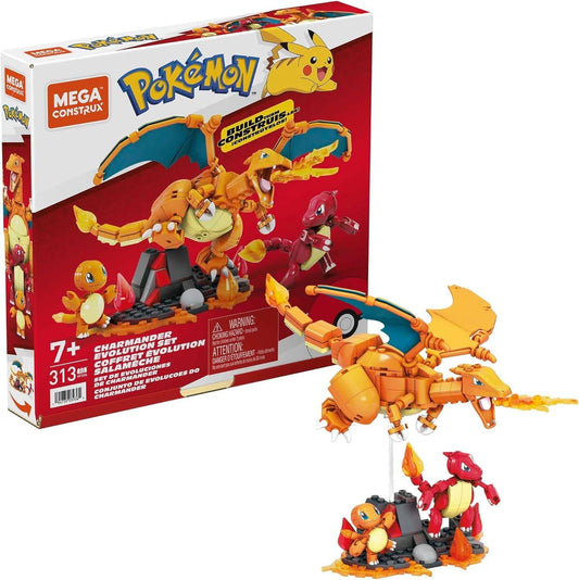 Mega Construx Pokémon Charmander Evolution Action Figure
