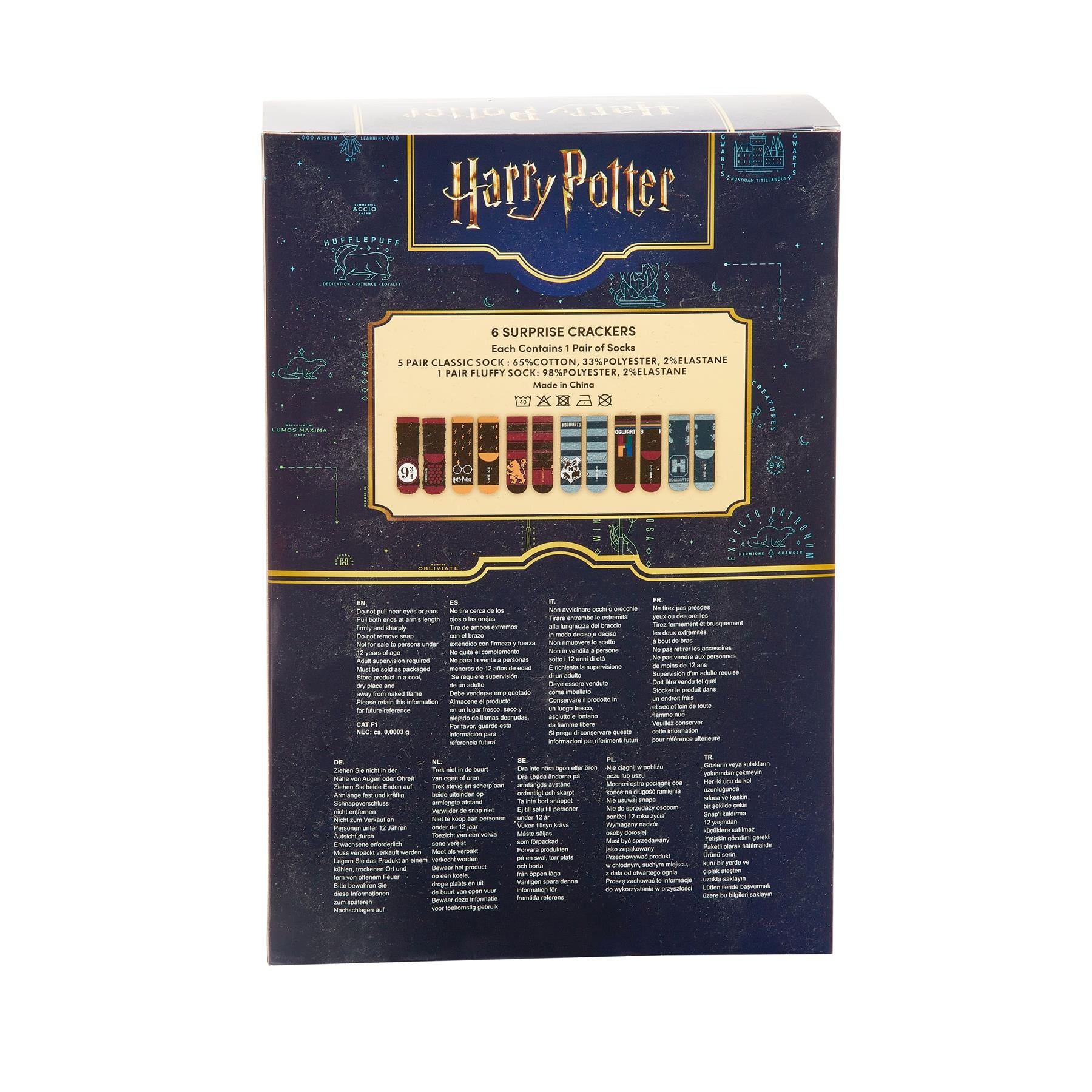 Harry Potter Christmas Cracker Socks - Pack of 6