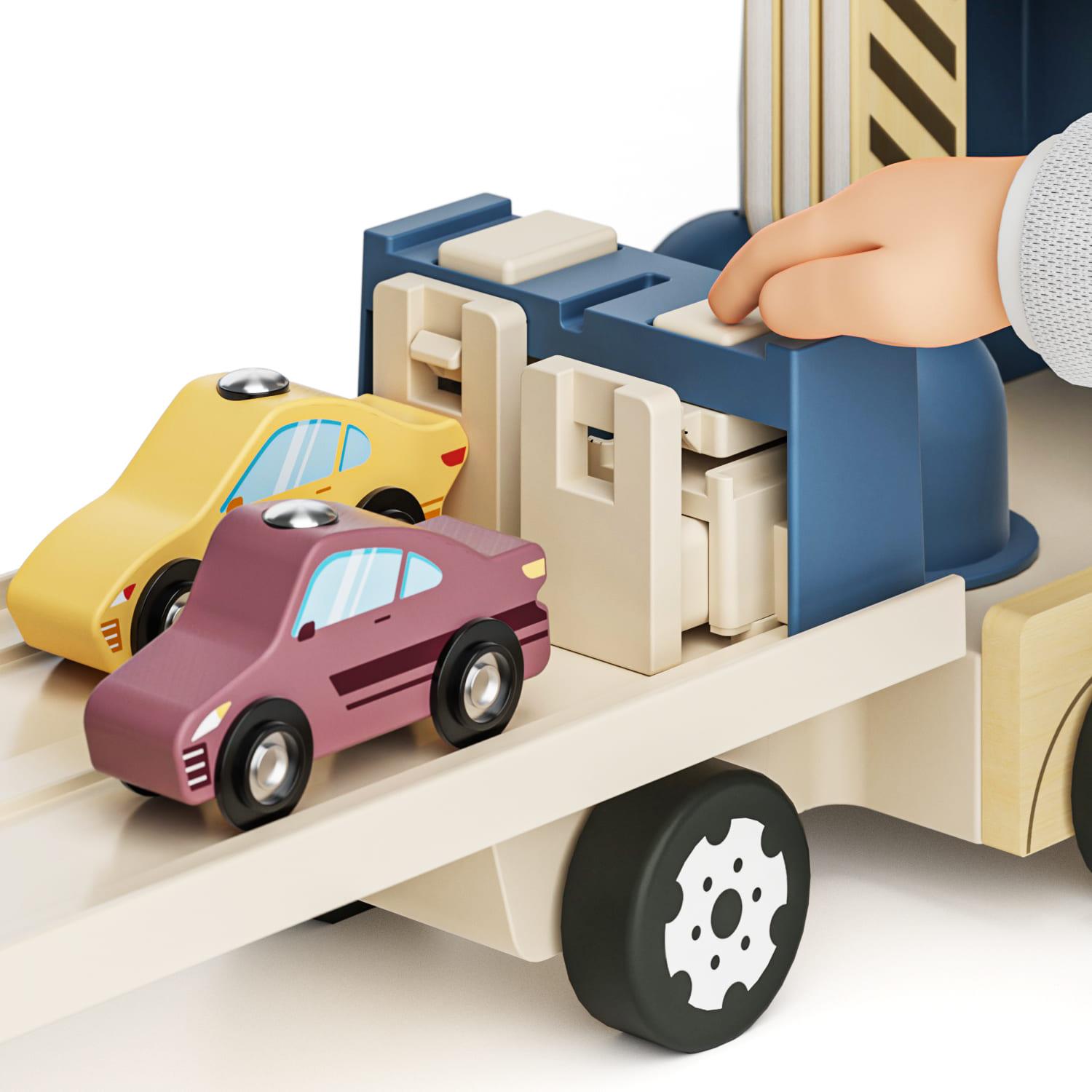 Topbright Wooden Roll & Race Car Transporter