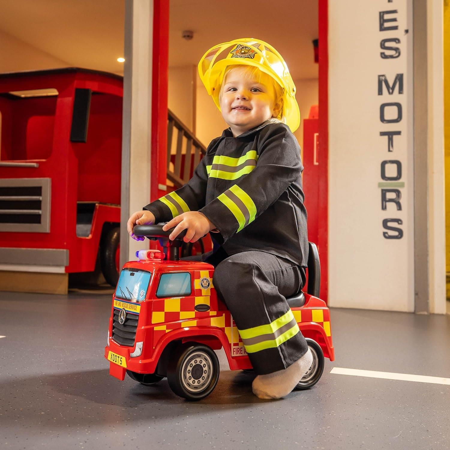 Xootz Mercedes-Benz Fire Engine Foot to Floor Ride On