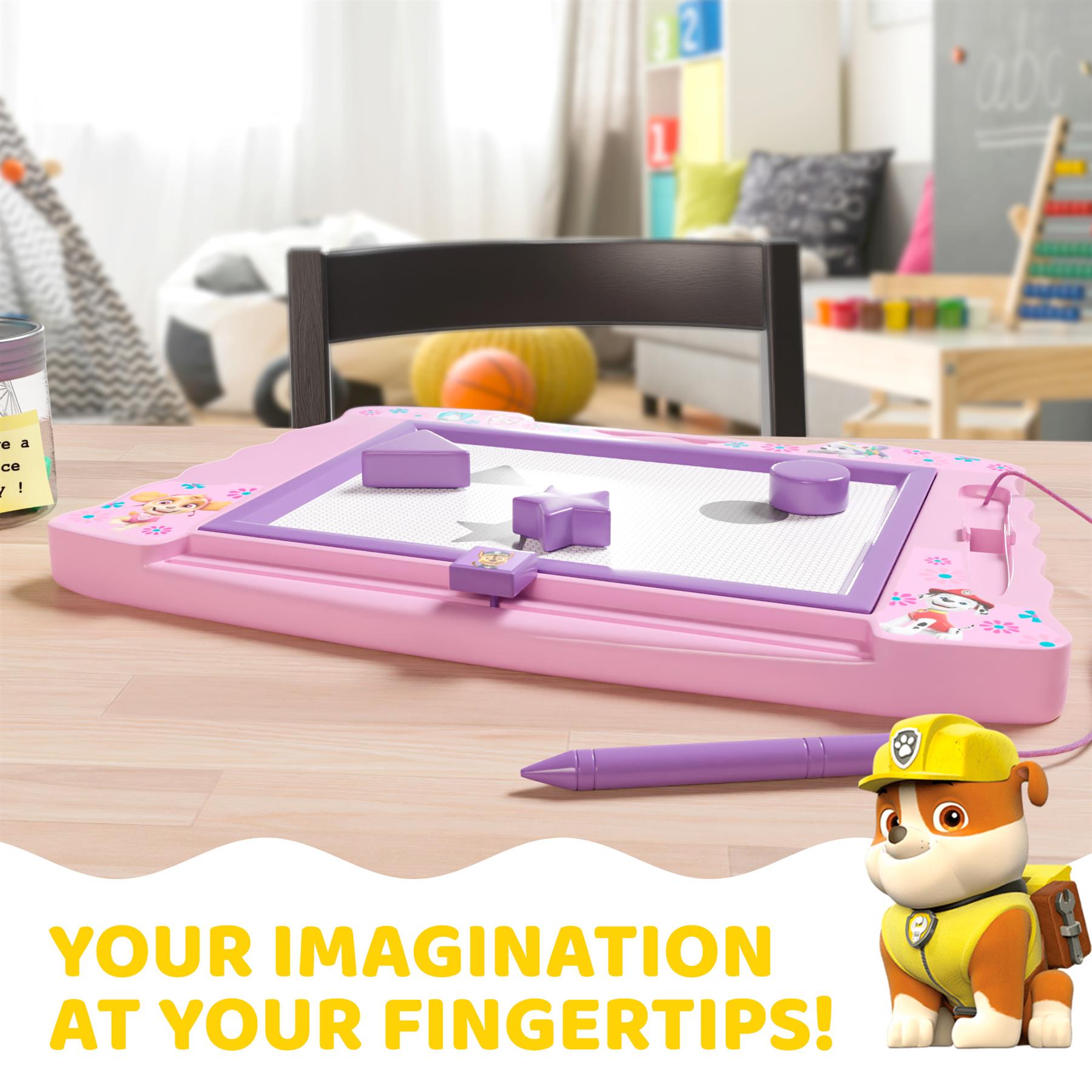 PAW Patrol Magnetic Drawing Board with Stylus and 3 Stamps - Pink