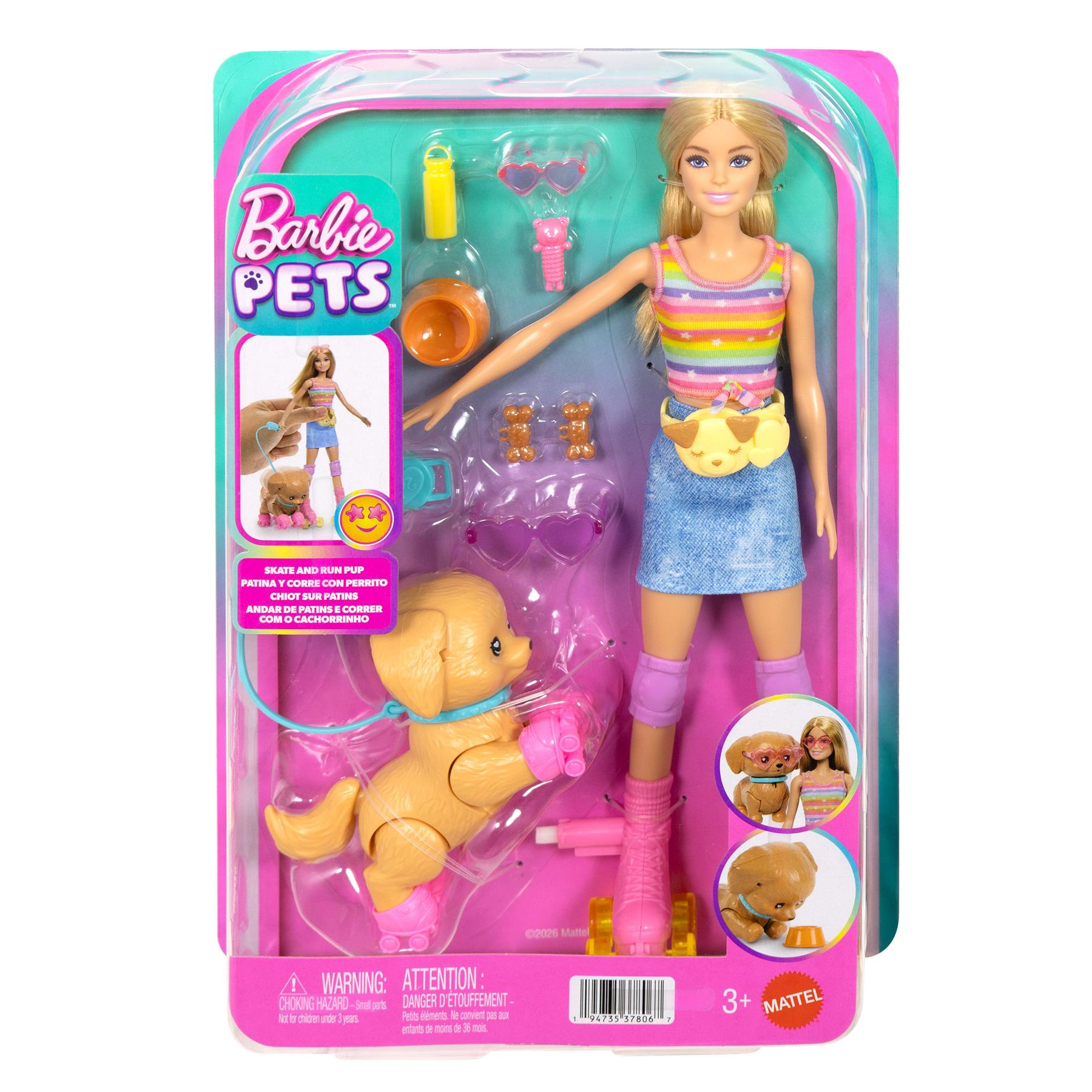 Barbie Skate & Run Pup Doll with Accesories