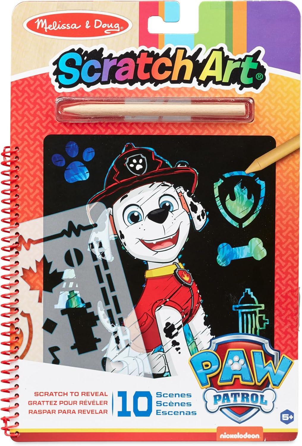 Melissa and Doug Paw Patrol Scratch Art Pad Marshall