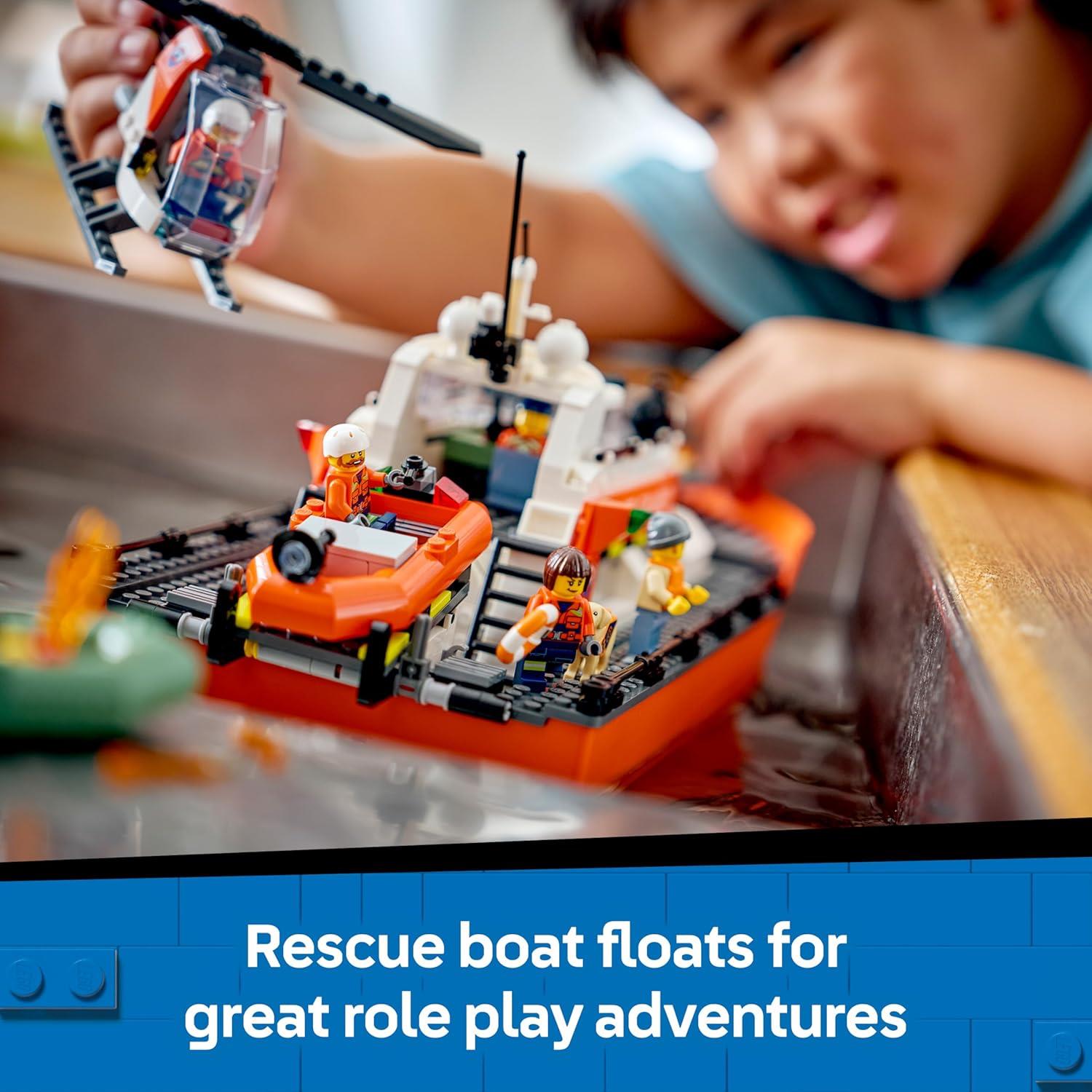 LEGO City Coast Guard Rescue Boat & Helicopter 60504