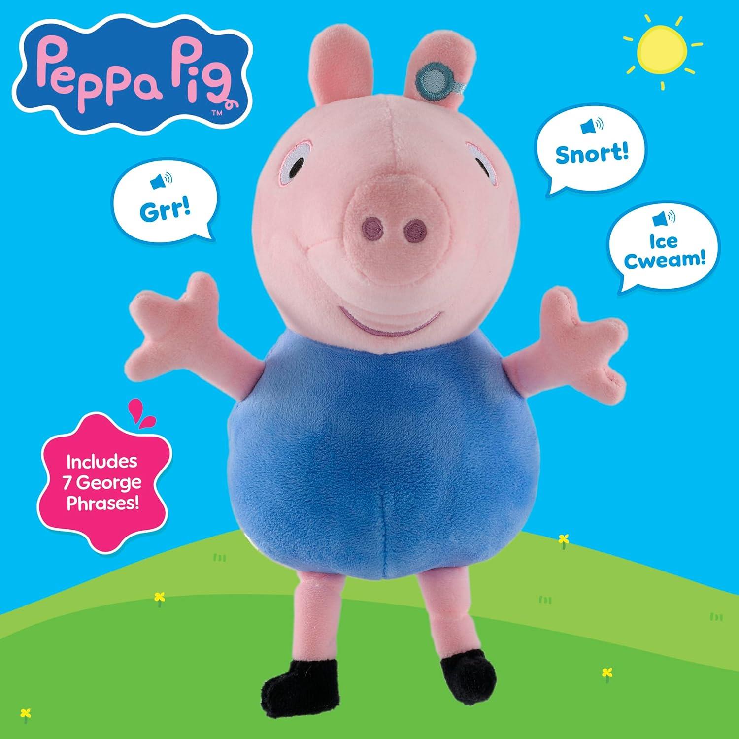 Peppa Pig Talking  Plush Doll with Sound Effects - George