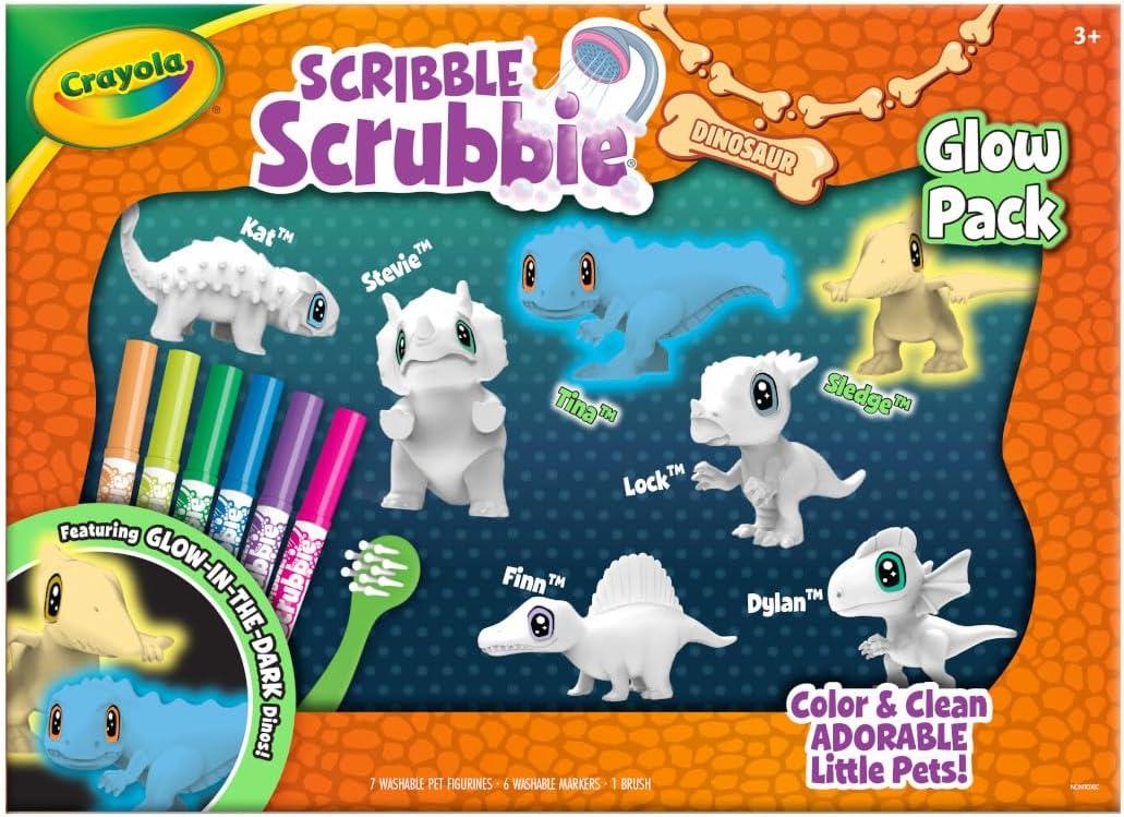 Crayola Scribble Scrubbie Glow Dino Pets - 6 Colour Pack
