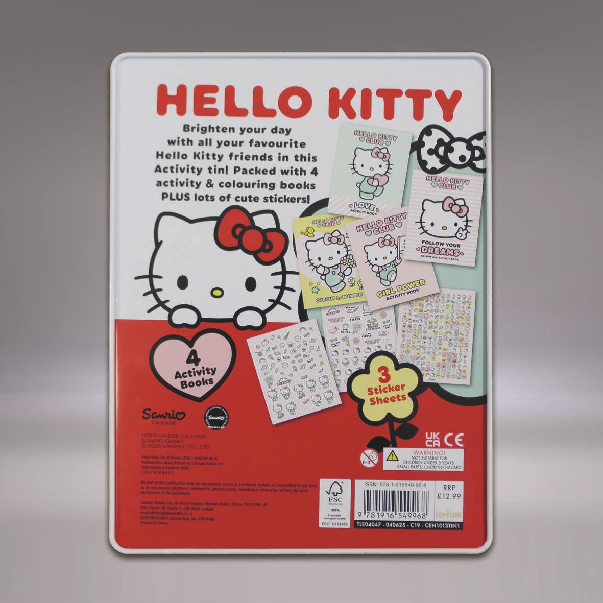 Hello Kitty Tin of Colouring Books & Stickers