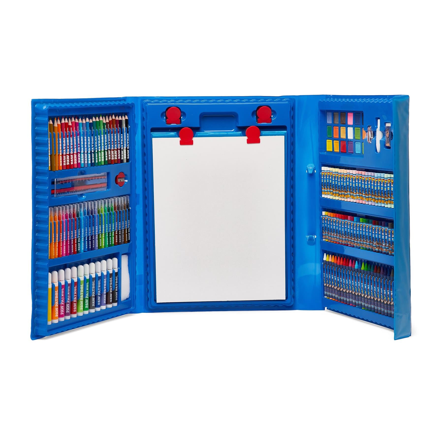 PAW Patrol 162 Piece Childrens Easel Set with Whiteboard, Chalkboard & Accessories