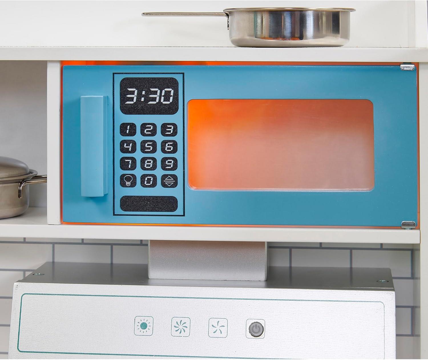 Plum Penne Pantry Wooden Corner Kitchen with Fridge – Berry Blue