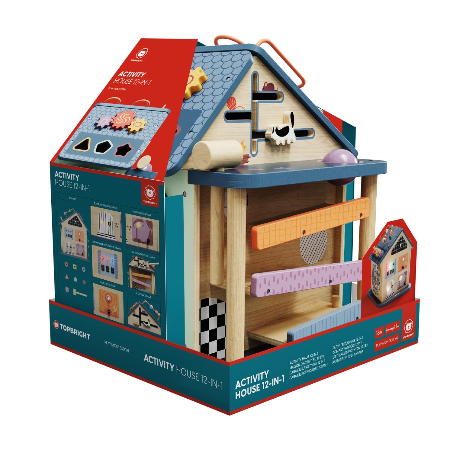 Topbright Wooden Activity House 12in1
