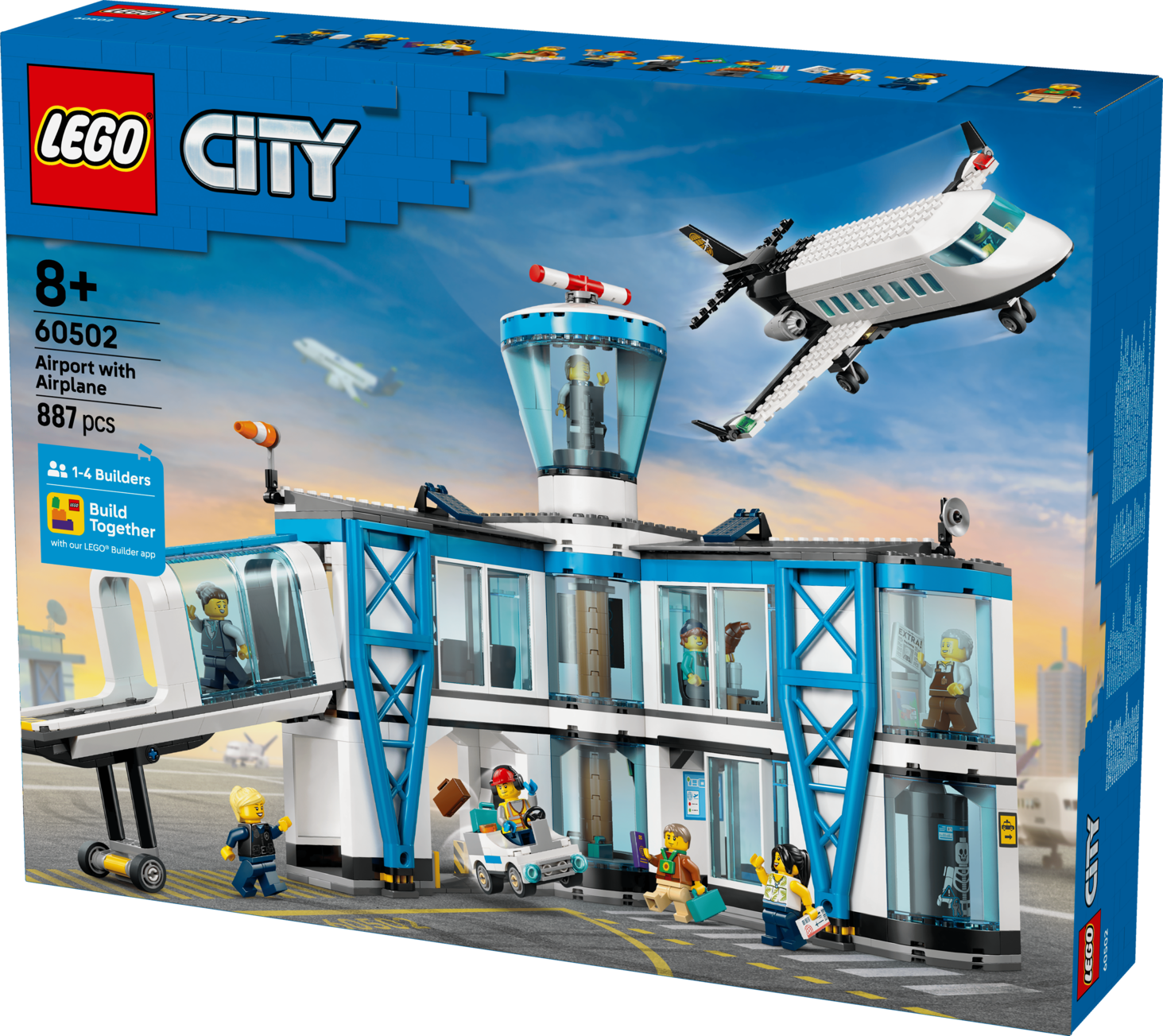 LEGO City Airport with Airplane Toy Model Kit 60502