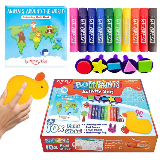 Zimpli Baff Paints Activity Set and Colouring Book