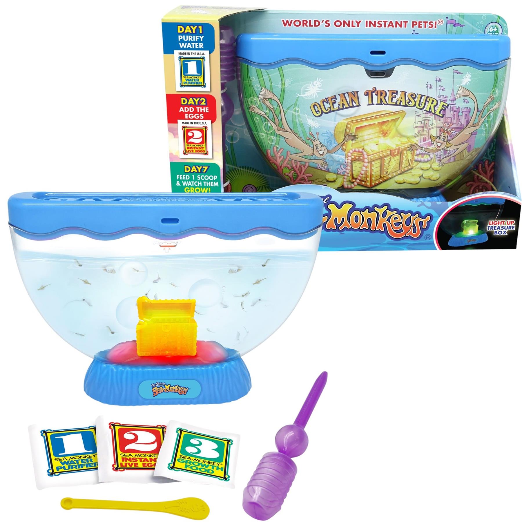 Ocean Treasure Tank Sea Monkey Blue with Light