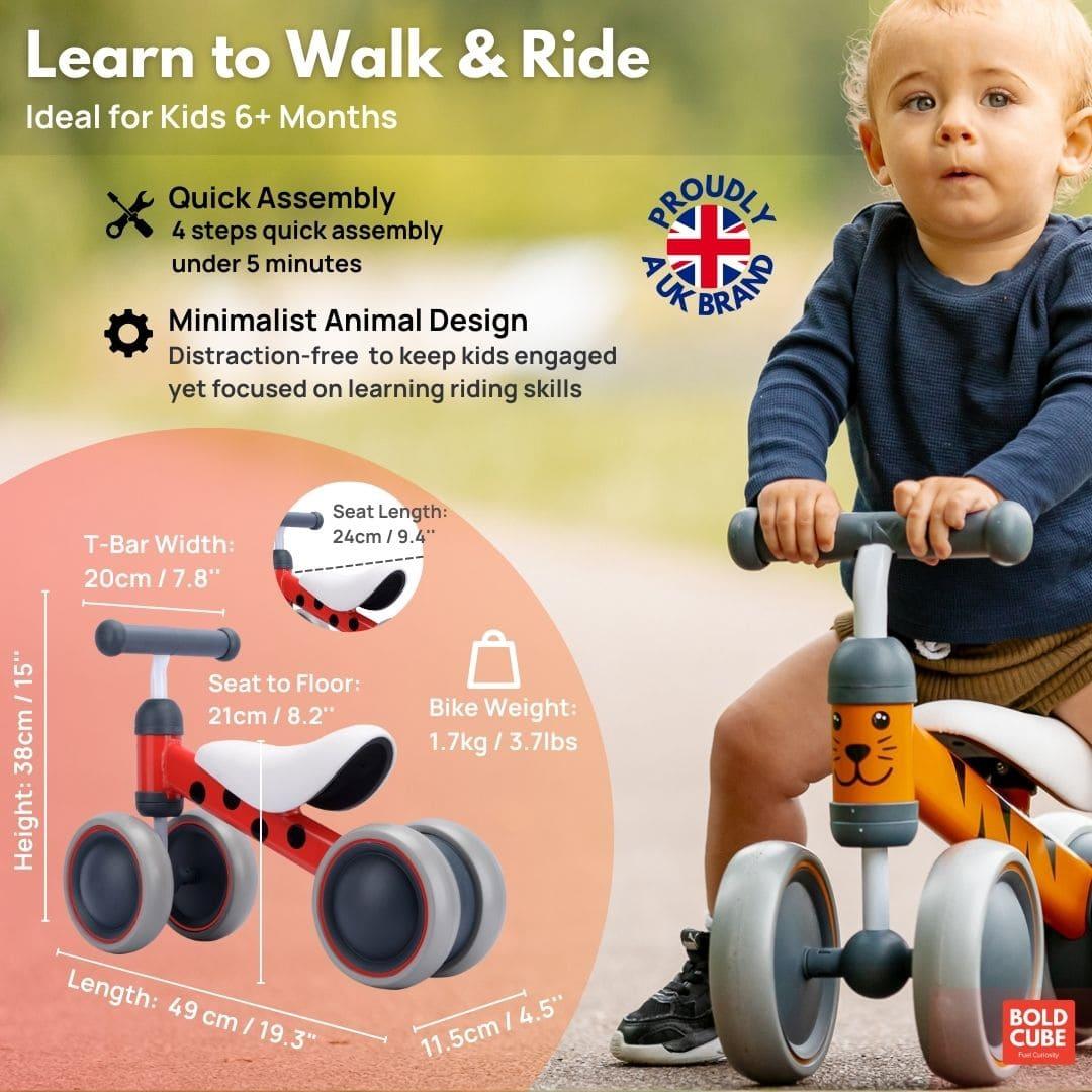 Boldcube Baby Balance Bike - Betty Ladybird