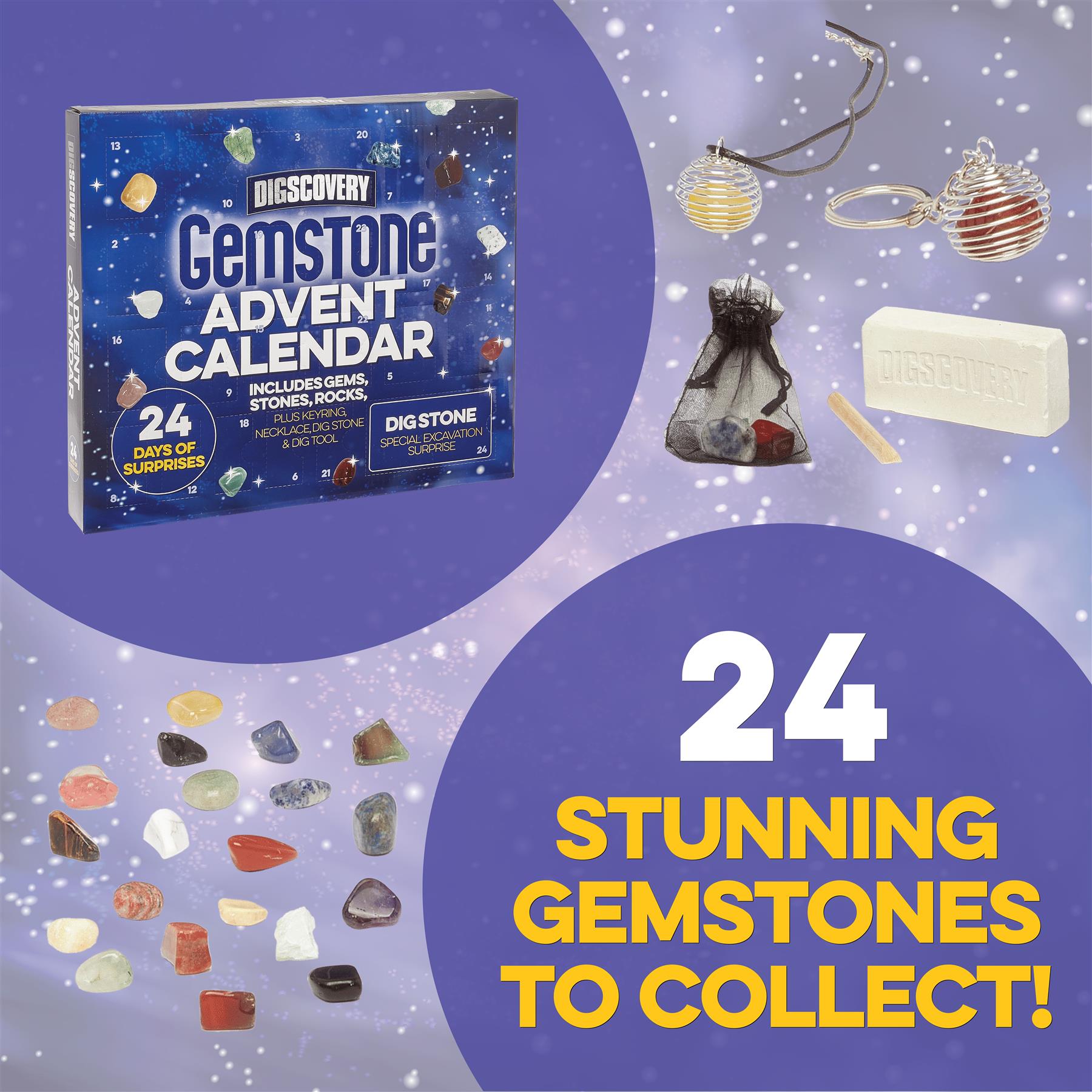 24-Day Crystal Gem Jewellery Advent Calendar