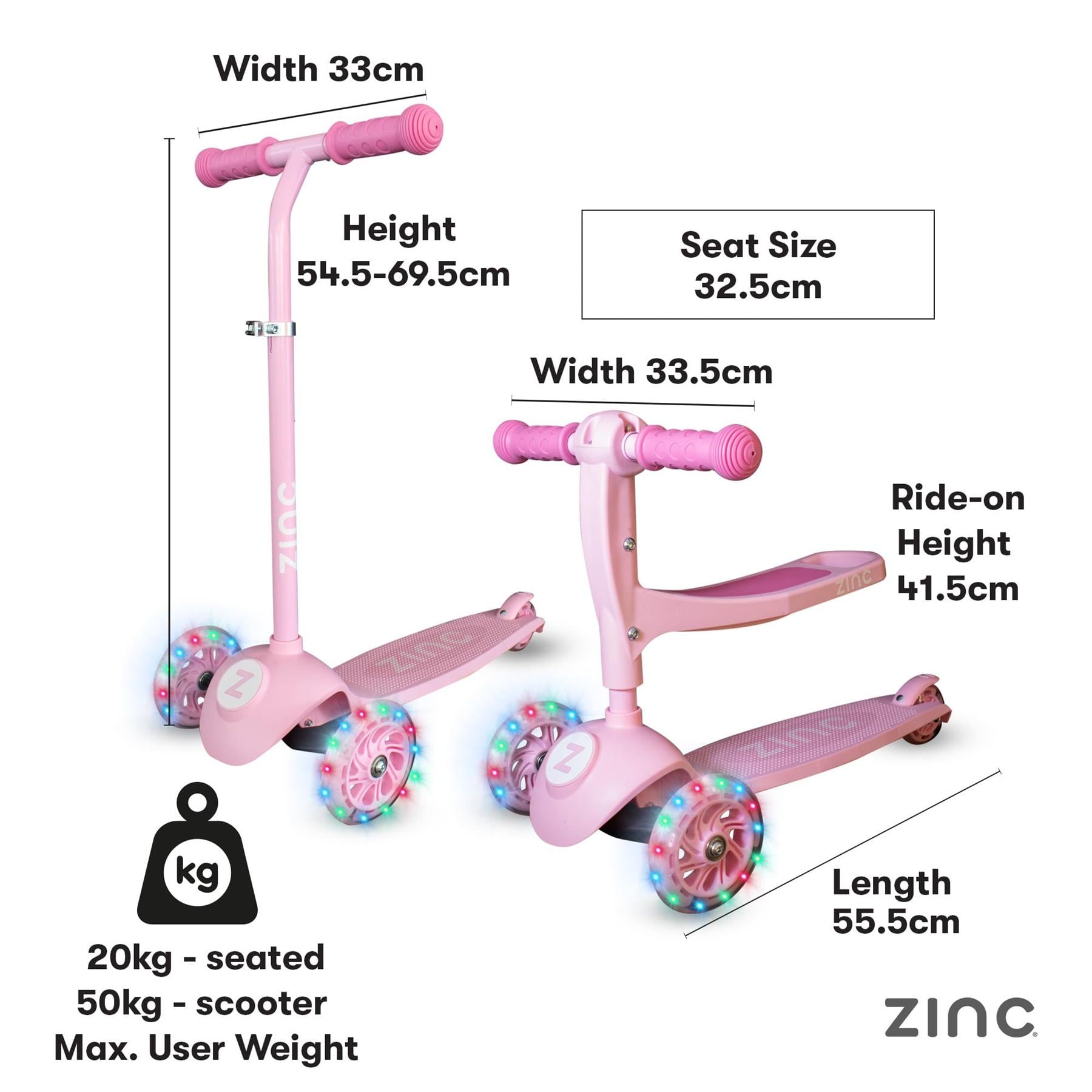 Zinc 3in1 My First Tri Scooter Pink