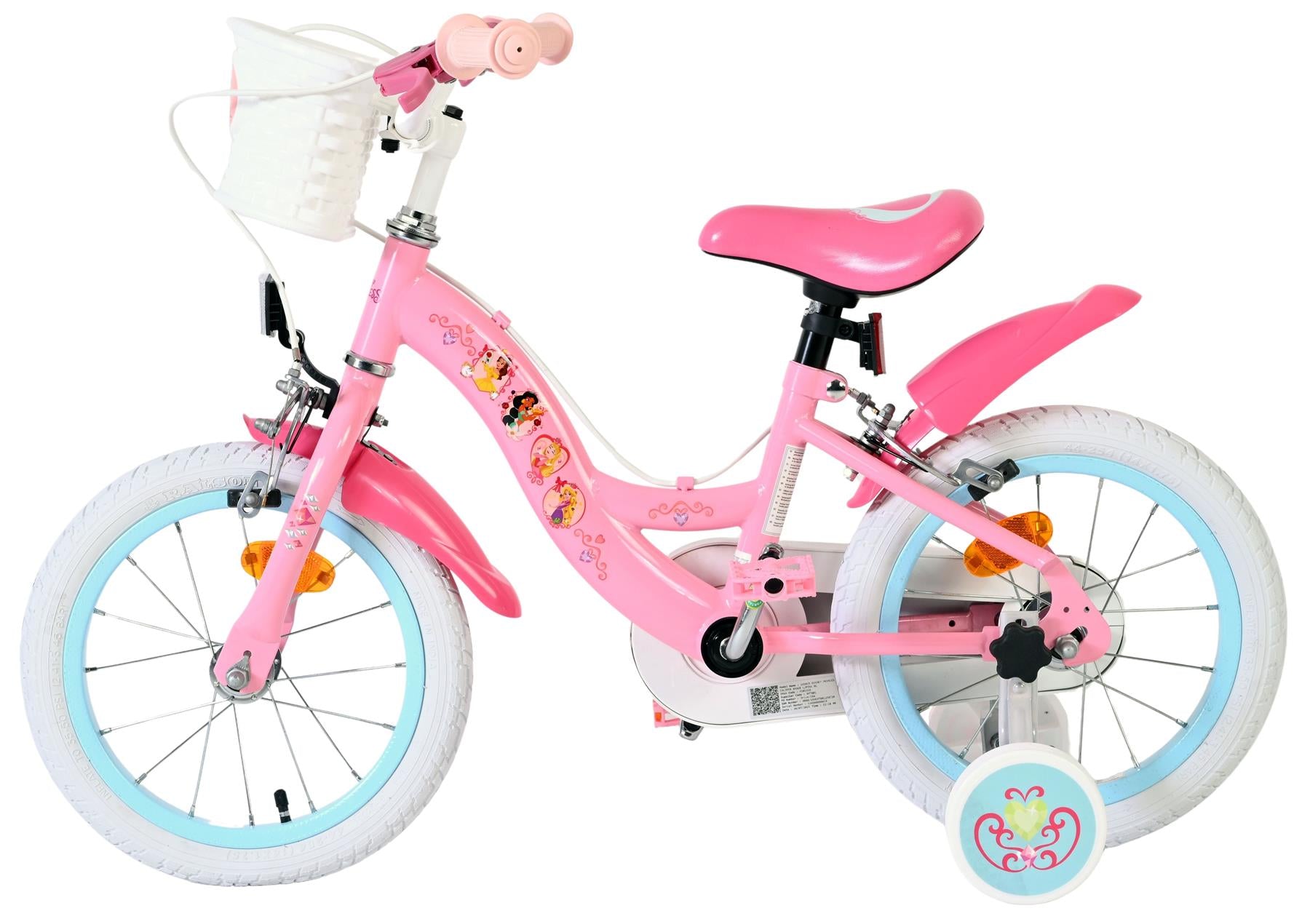 Disney Princess Children's 14 inch Two Hand Brake Bike - Pink