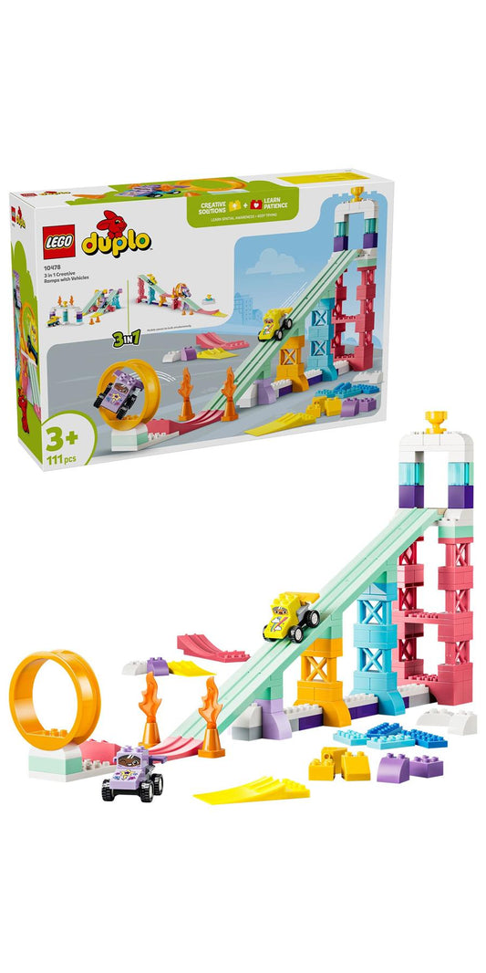 LEGO Duplo 3 in 1 Creative Ramps with Vehicles 10478