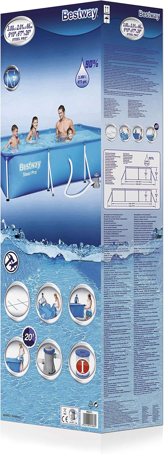 Bestway Steel Pro Rectangular Pool with Filter Pump