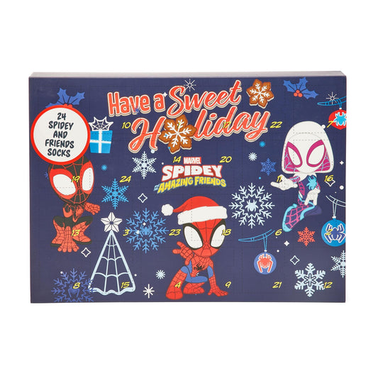 Spidey and His Amazing Friends 24-Day Sock Advent Calendar - 12 pairs