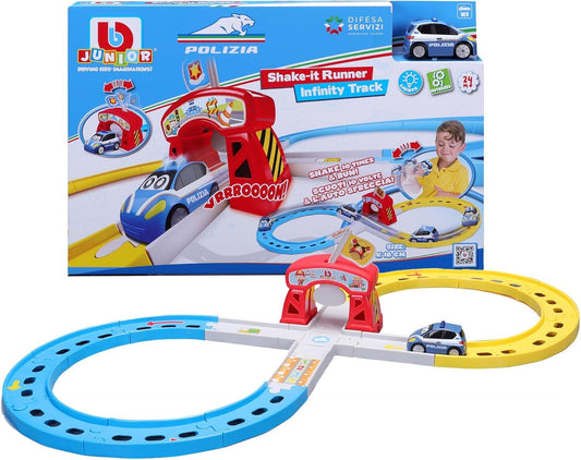 BB Junior Emergency Shake-It Runner Toy Race Car & Track Set