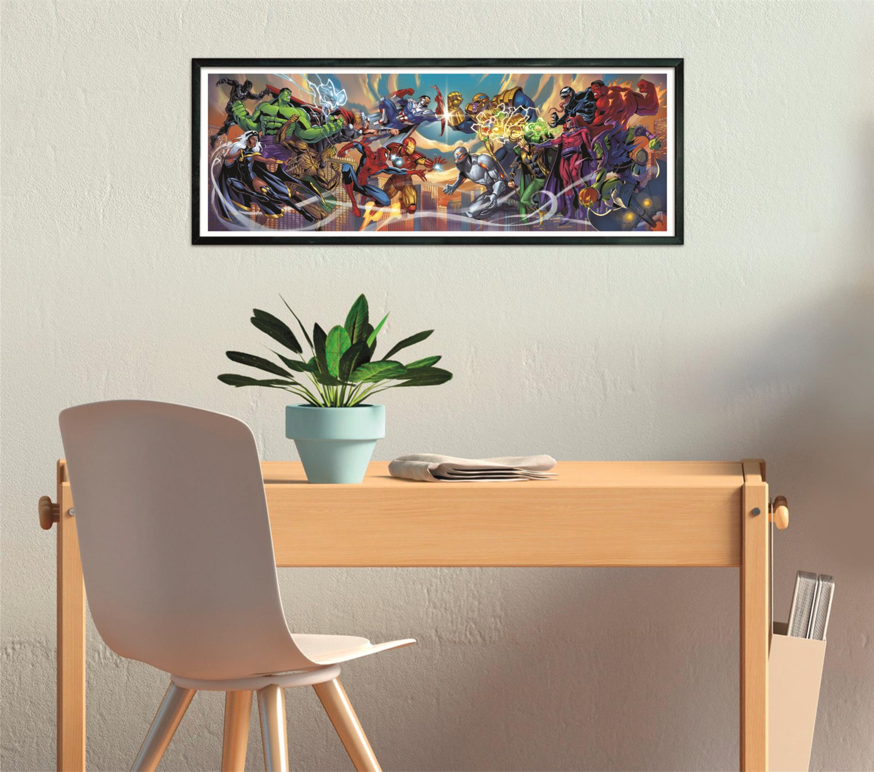 Clementoni Marvel Heroes Vs Villa 1000pc Panorama puzzle