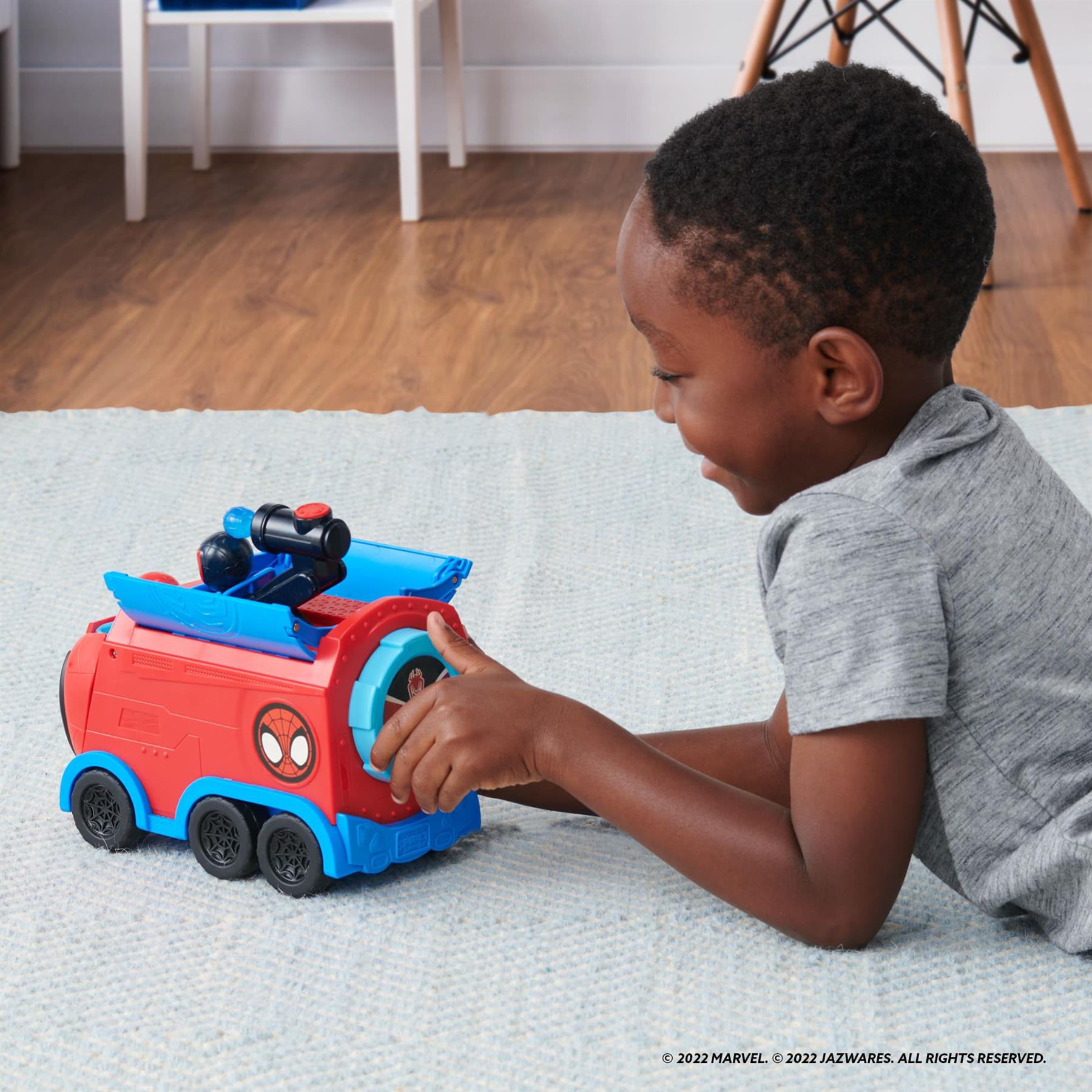 Marvel Spidey and His Amazing Friends Web Spinning Hauler 8 Inch 3-In-1 Transforming Vehicle