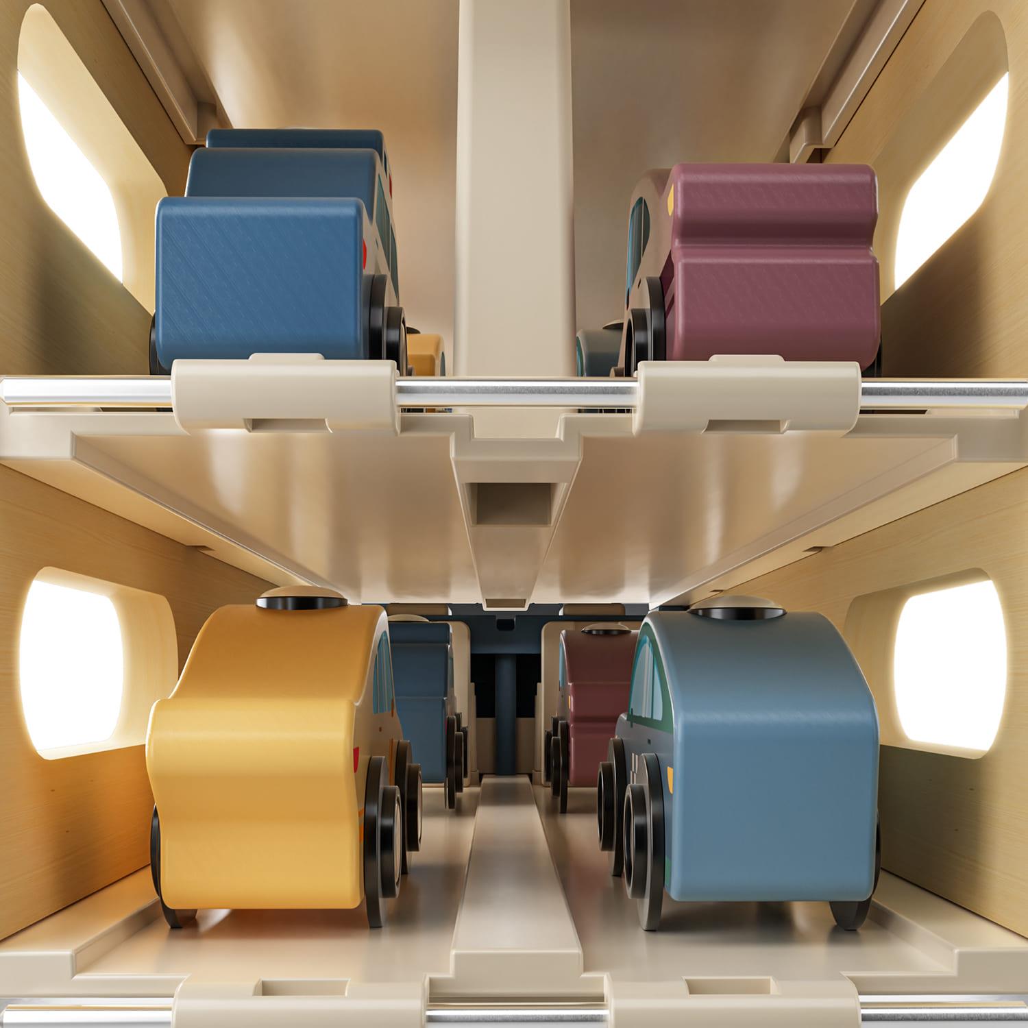Topbright Wooden Roll & Race Car Transporter