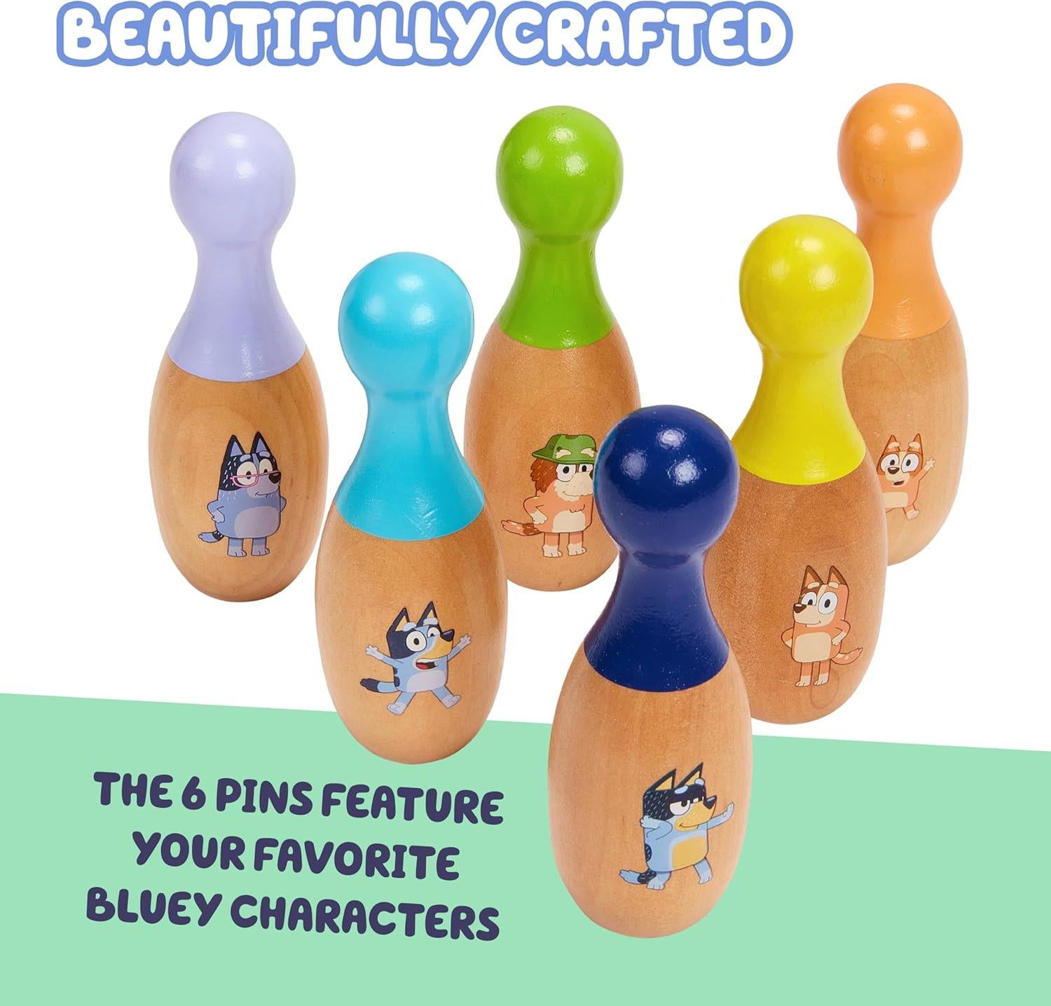 Bluey Wooden Skittles
