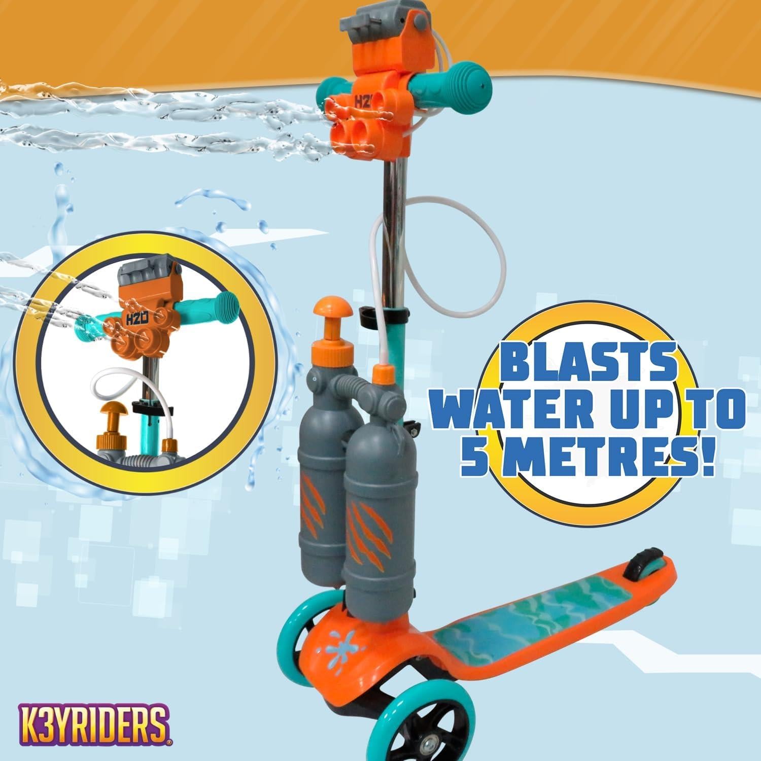 K3yriders 3-Wheel Kids Scooter with Water Blaster