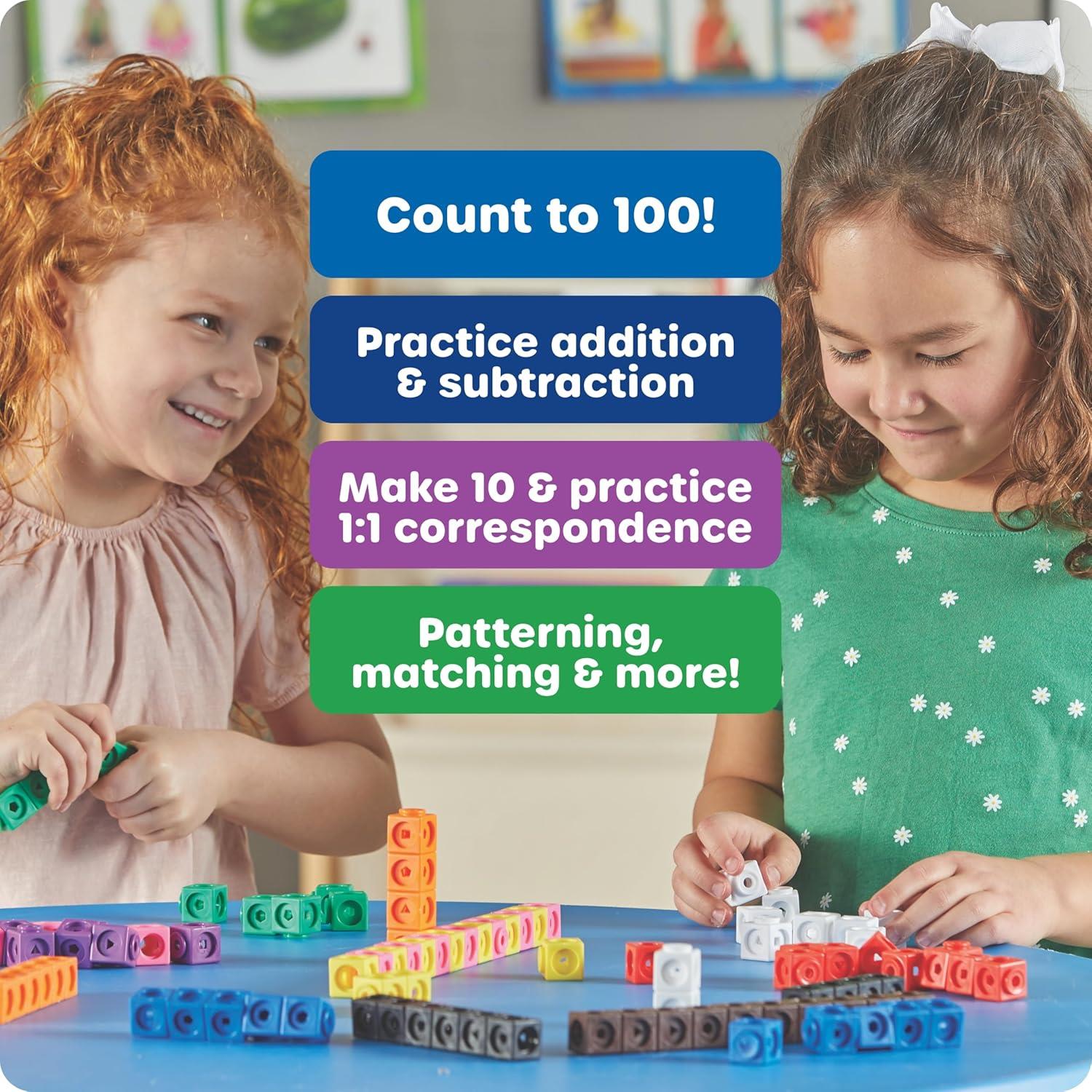 Learning Resources Numberblocks MathLink Cubes Set of 100