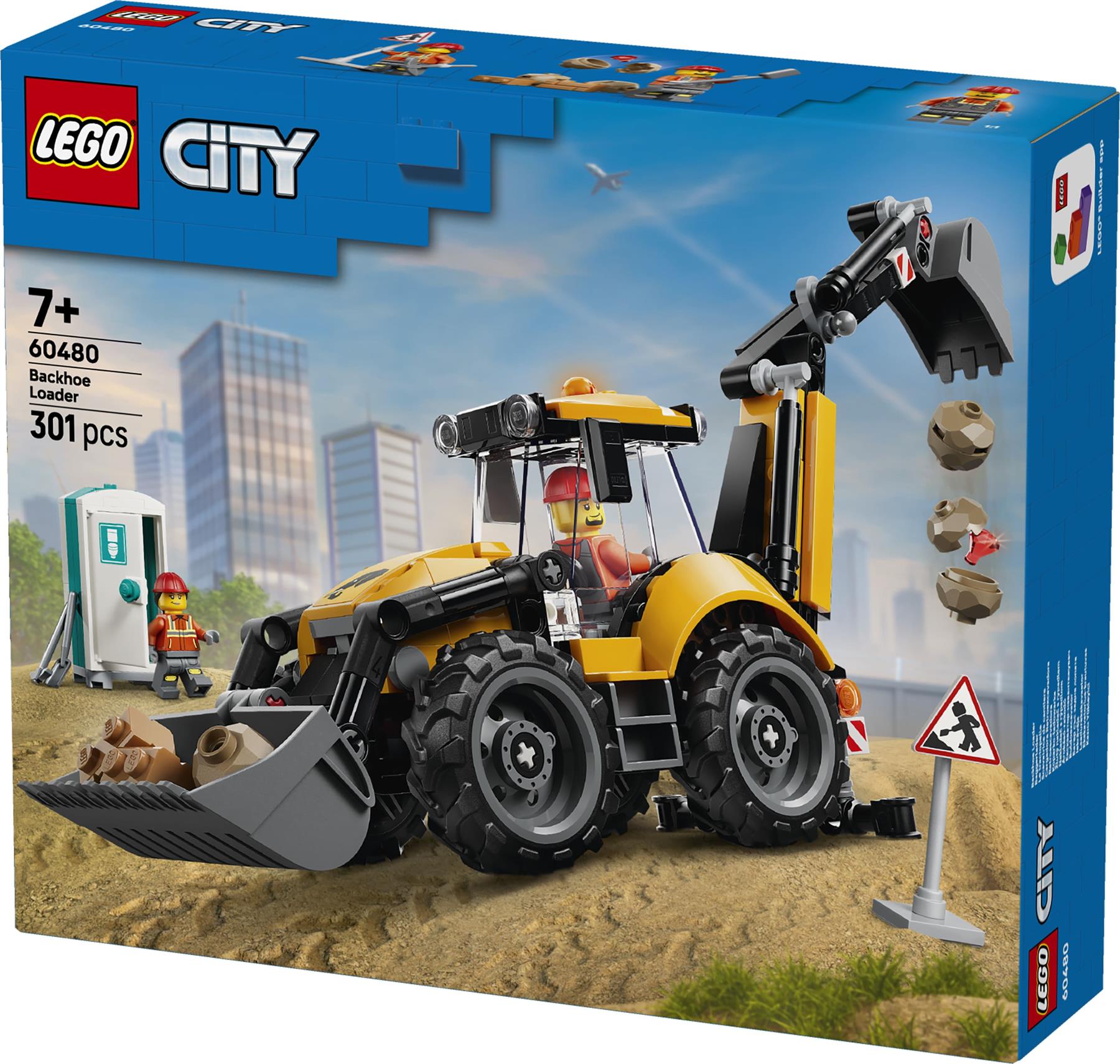 LEGO City Yellow Backhoe Loader 60480