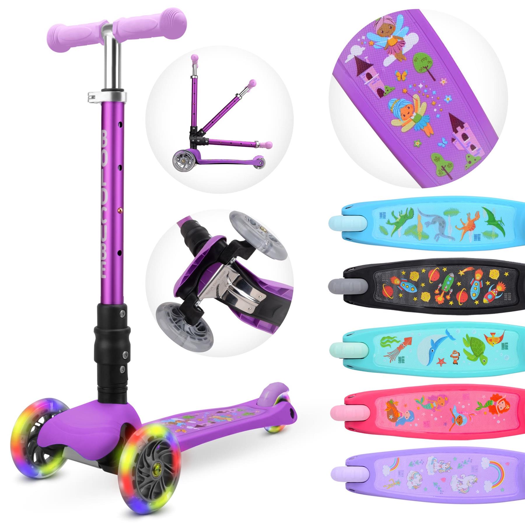Boldcube Teeny Fold 3 Wheel Scooter - Fairyland