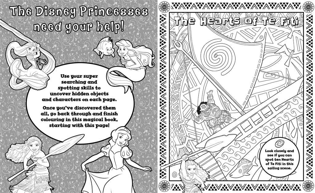 Disney Princess Search and Find Colouring Book