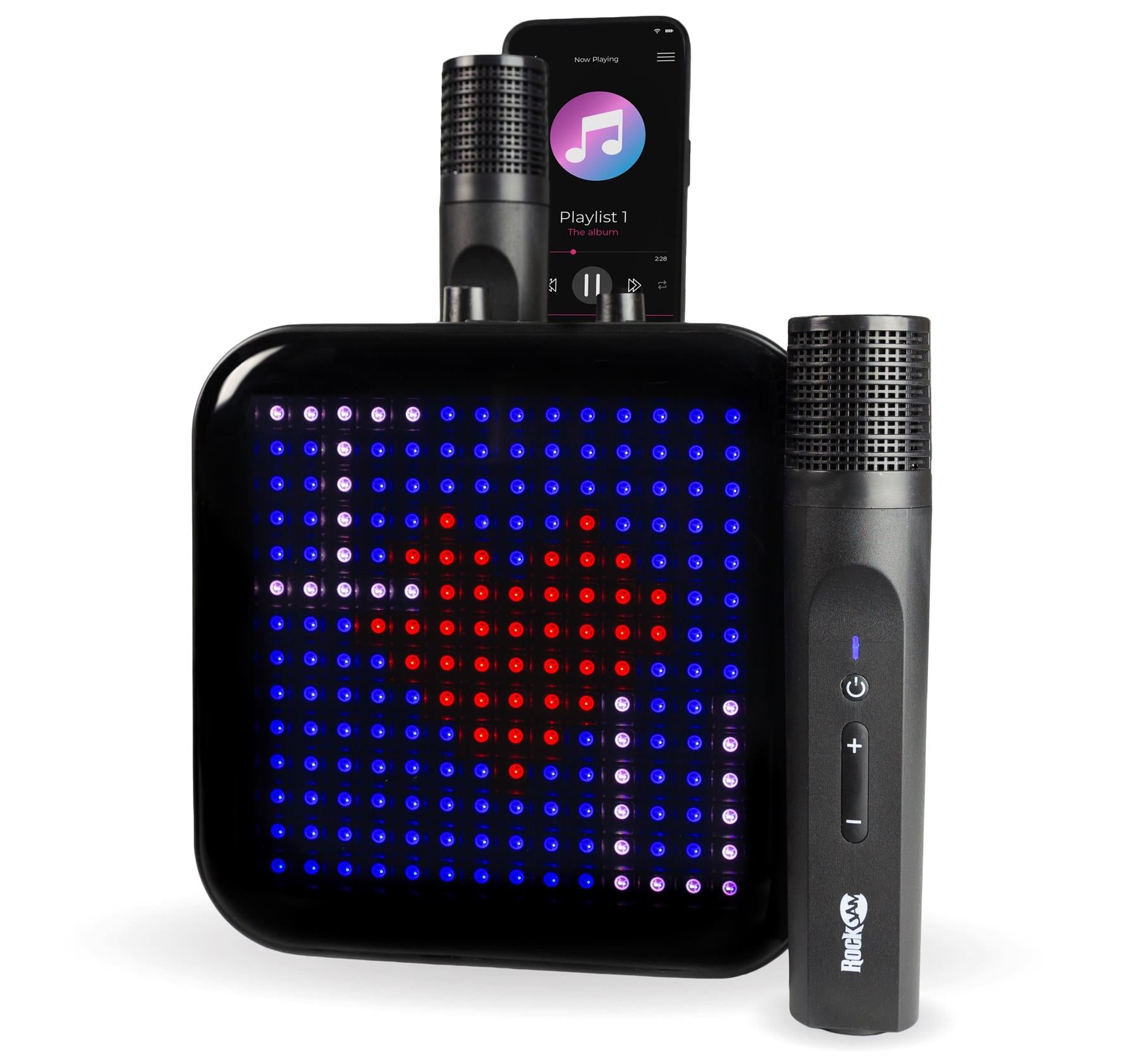 PDT RockJam Karaoke Machine with Two Wireless Microphones