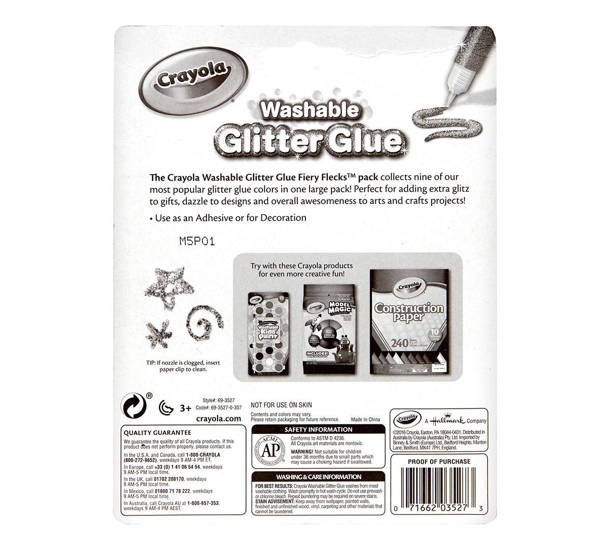 Crayola Washable Glitter Glue 9 Pack