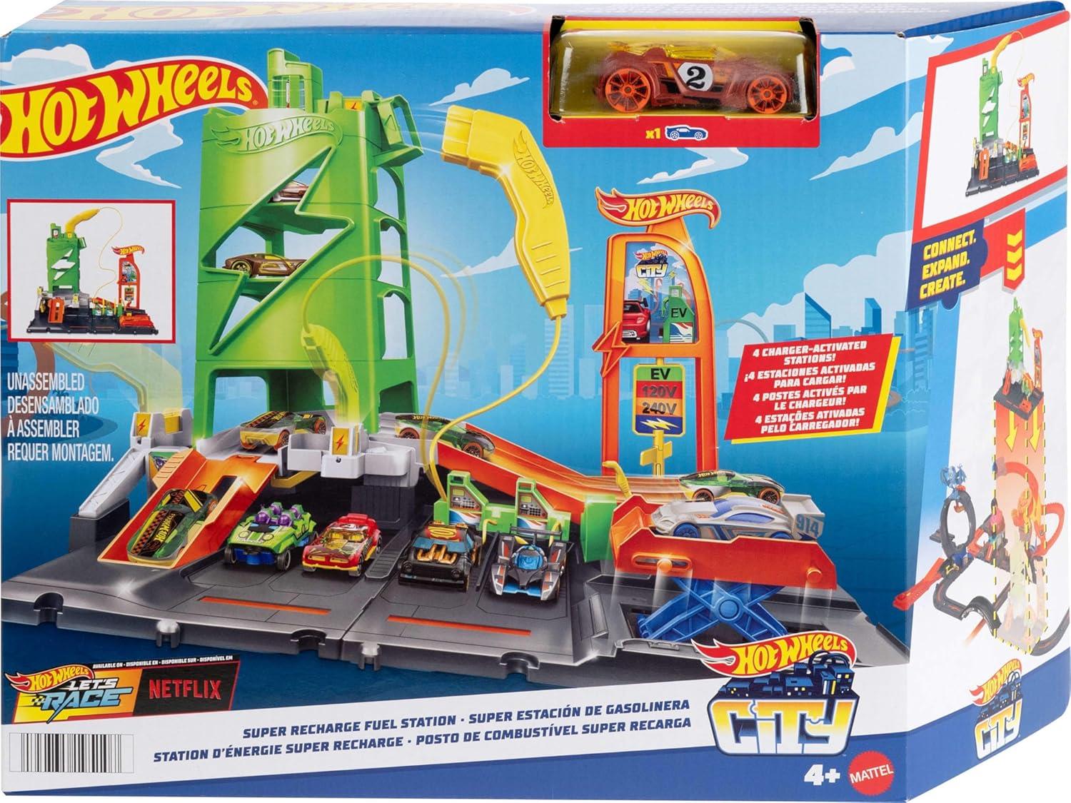 Hot Wheels City Super Recharge Fuel Station Playset