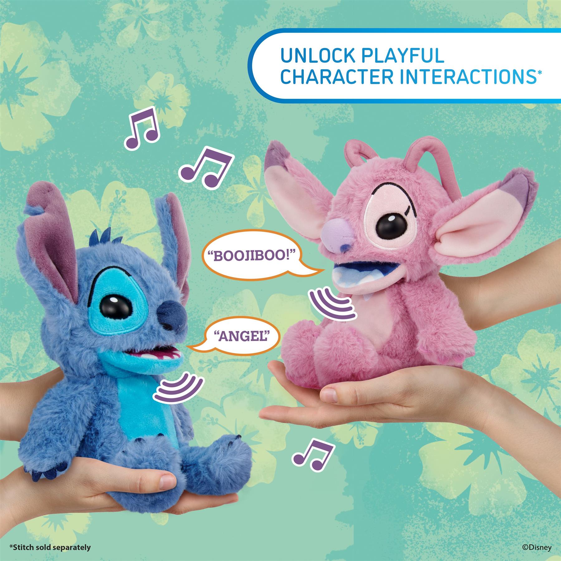 Disney Stitch Angel Palm Puppetronic Plush