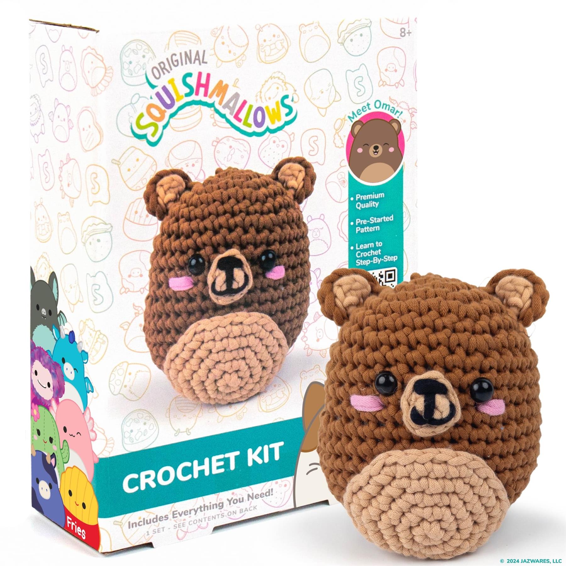 Original Squishmallows - Omar the Bear Crochet Kit