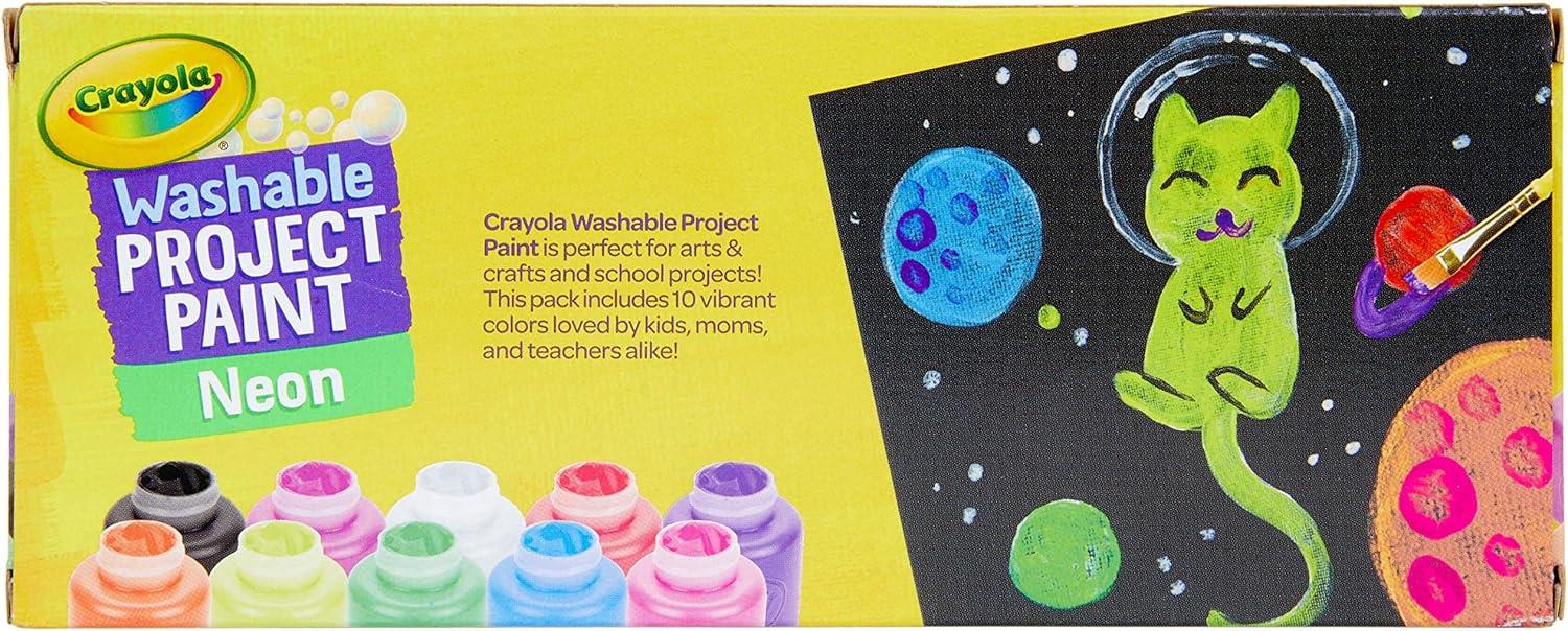 Crayola Neon Wash Paint 2oz 10 Pack