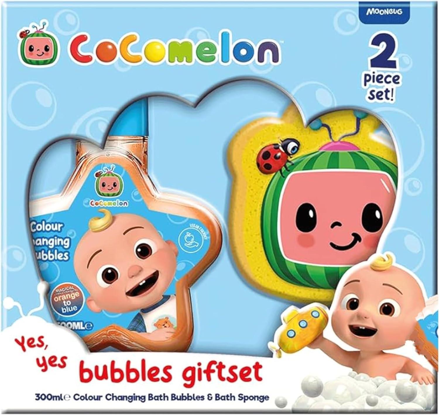 Cocomelon 350ml Bubble Bath & Bath Sponge Set