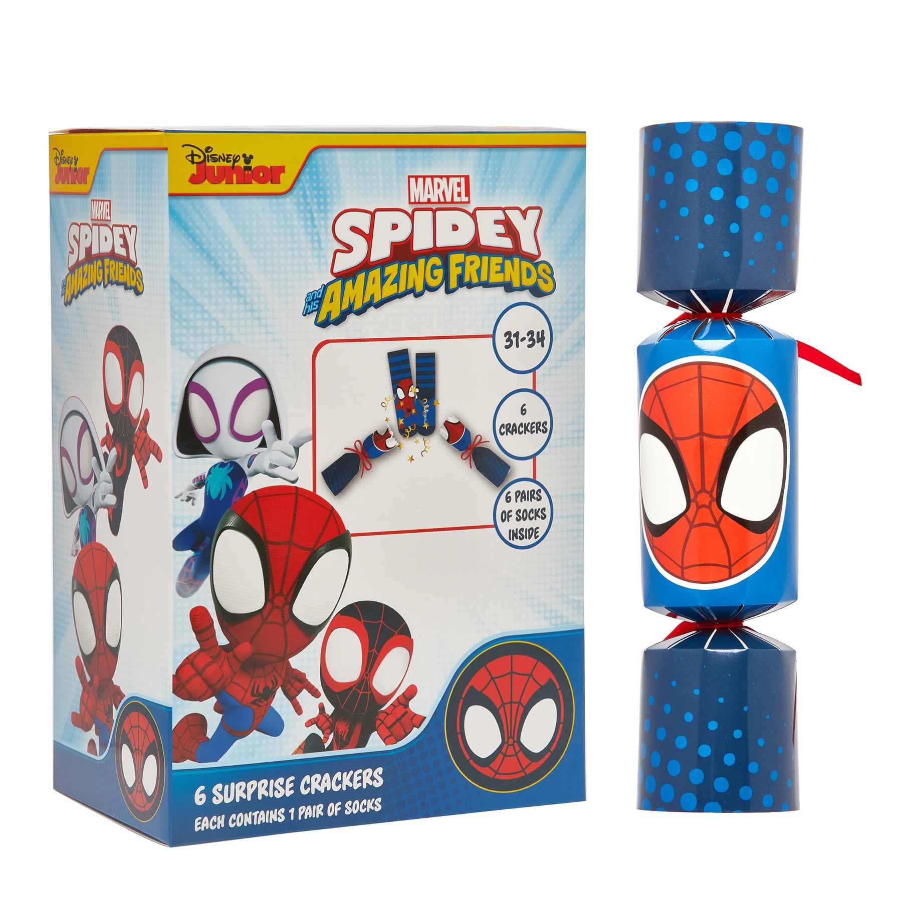 Spidey & Friends Christmas Cracker Socks - Pack of 6